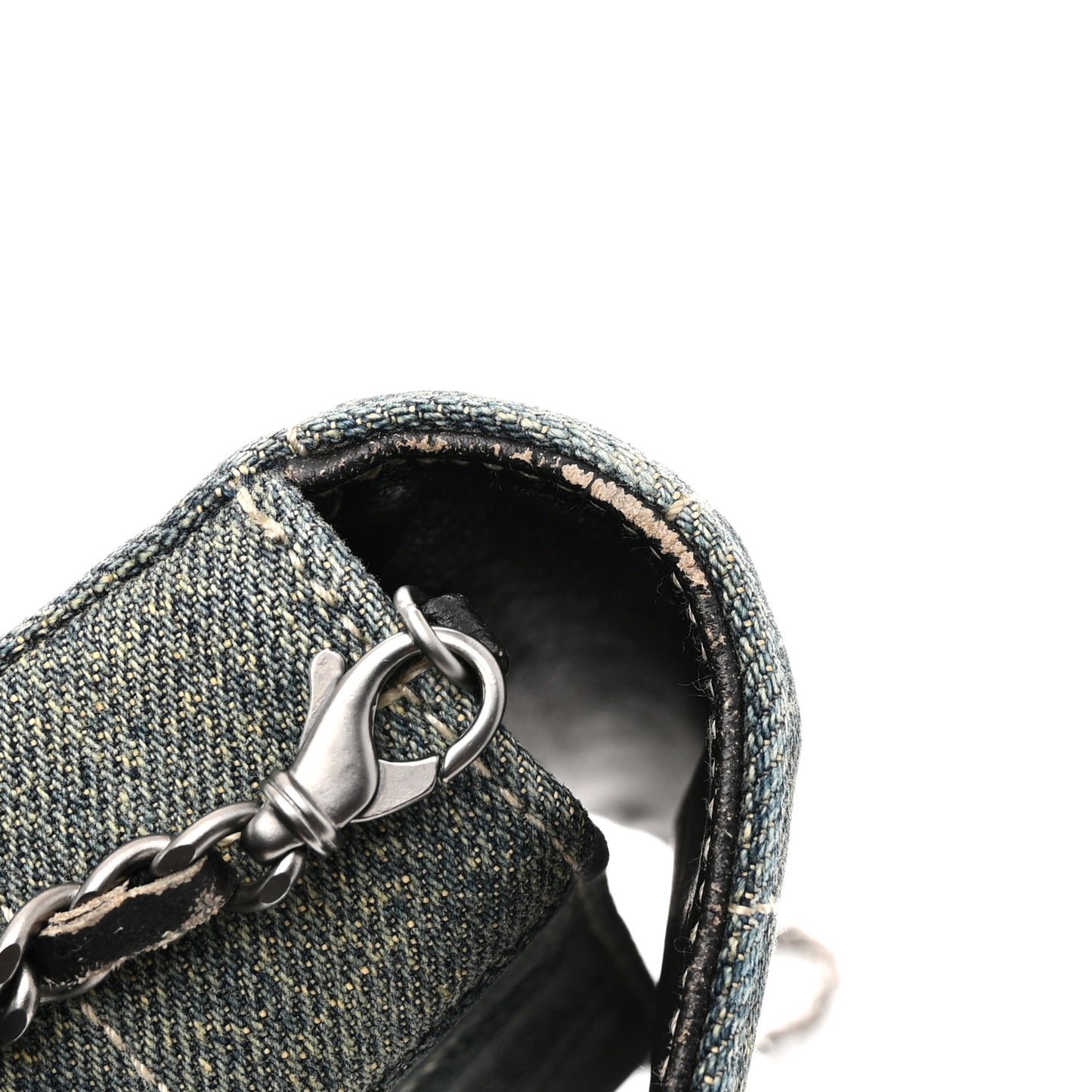 Denim Chocolate Bar Quilted East West Flap
