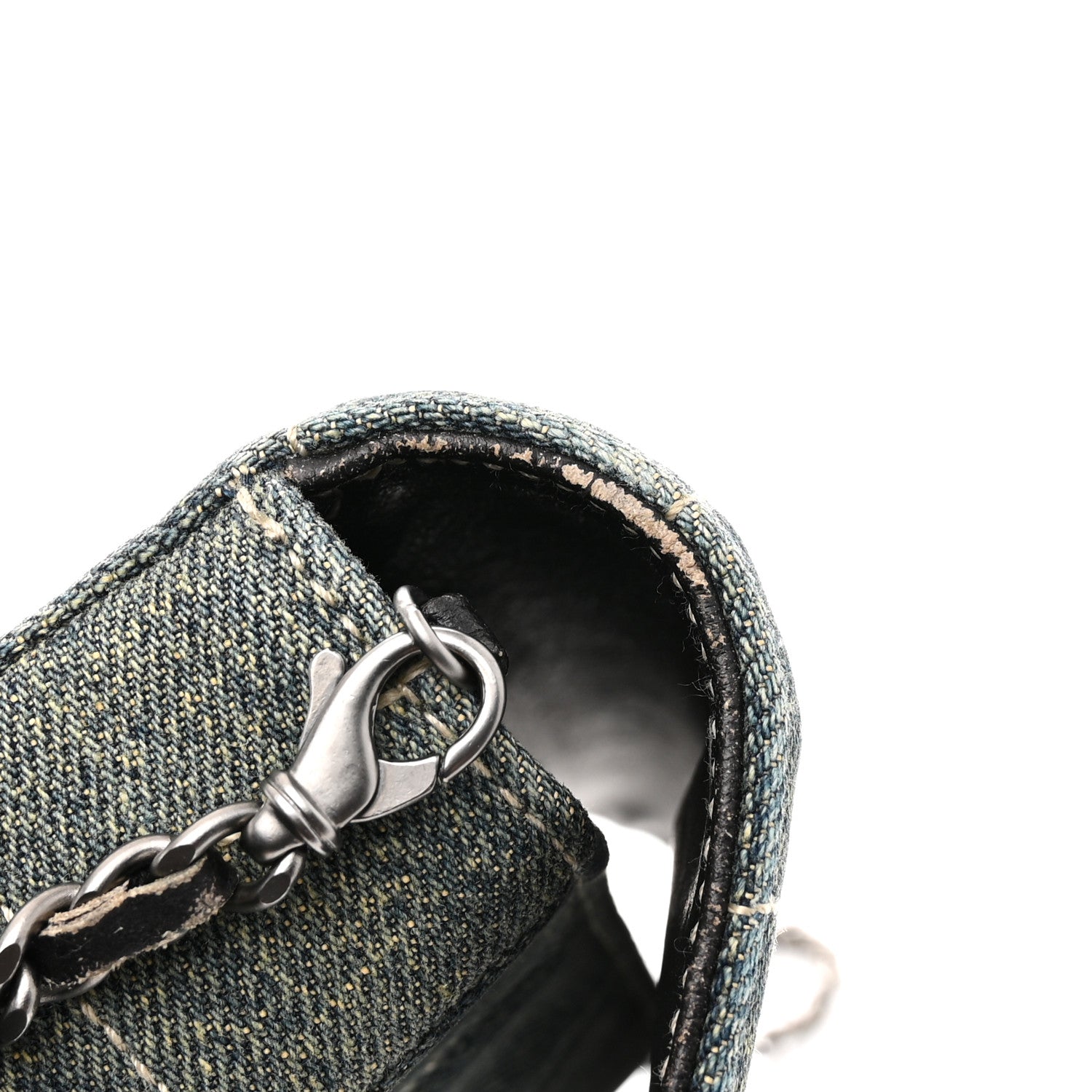 Chanel Denim Chocolate Bar Quilted East West Flap 11 of 11