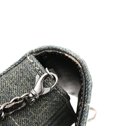Chanel Denim Chocolate Bar Quilted East West Flap 11 of 11