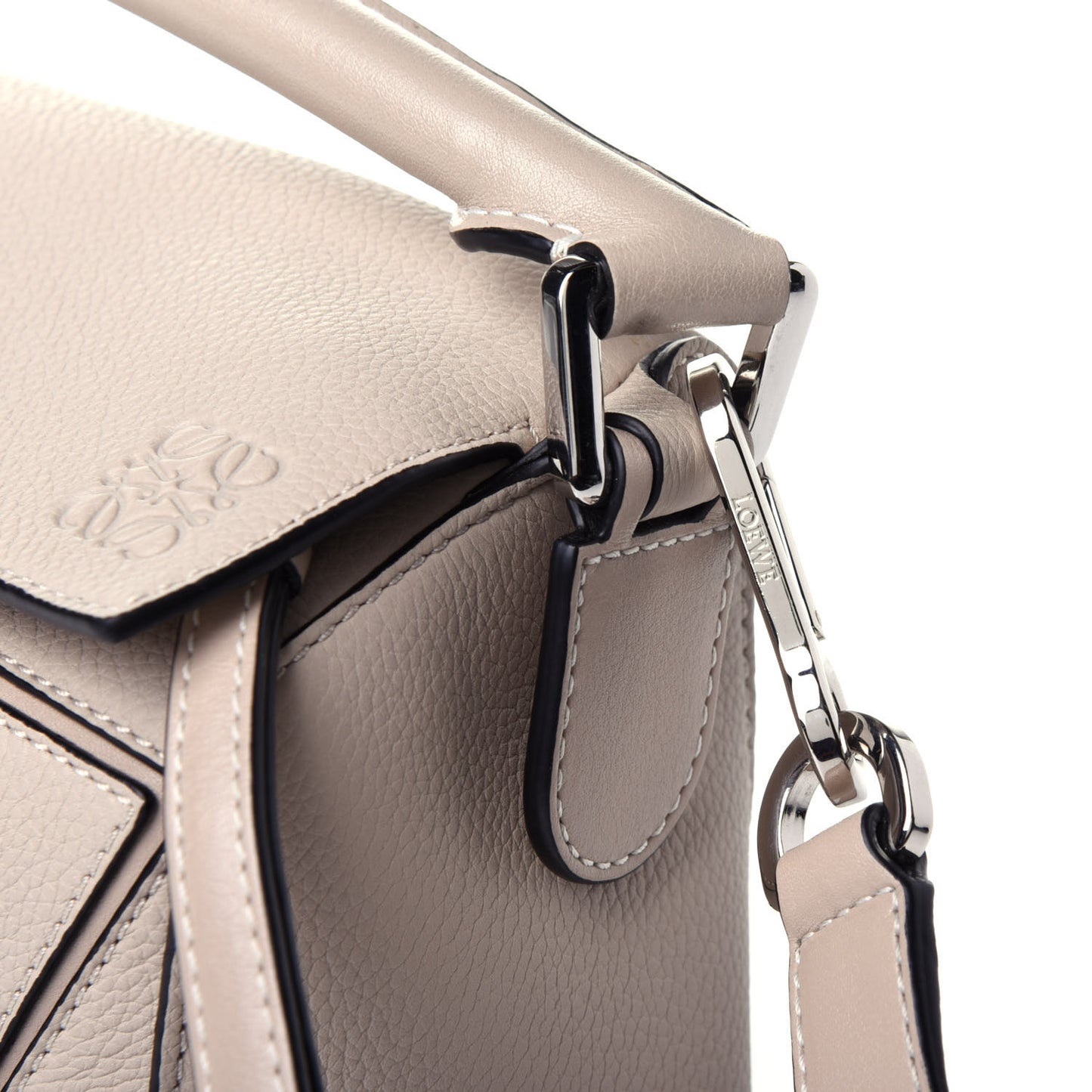 Calfskin Small Puzzle Bag Light Oat