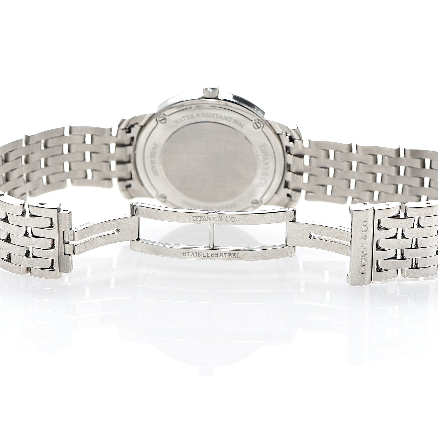 Tiffany Stainless Steel Diamond Bezel Black Mother of Pearl 37mm Mark Resonator Quartz Watch 5 of 5