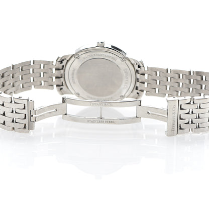 Tiffany Stainless Steel Diamond Bezel Black Mother of Pearl 37mm Mark Resonator Quartz Watch 5 of 5