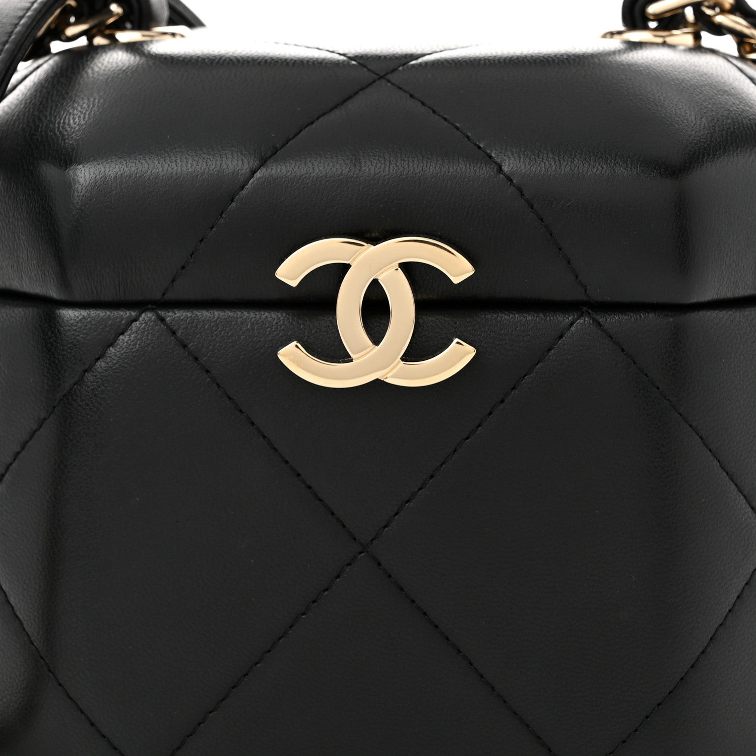 Chanel Lambskin Quilted Vendome Case Black 8 of 10