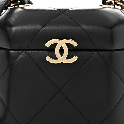 Chanel Lambskin Quilted Vendome Case Black 8 of 10