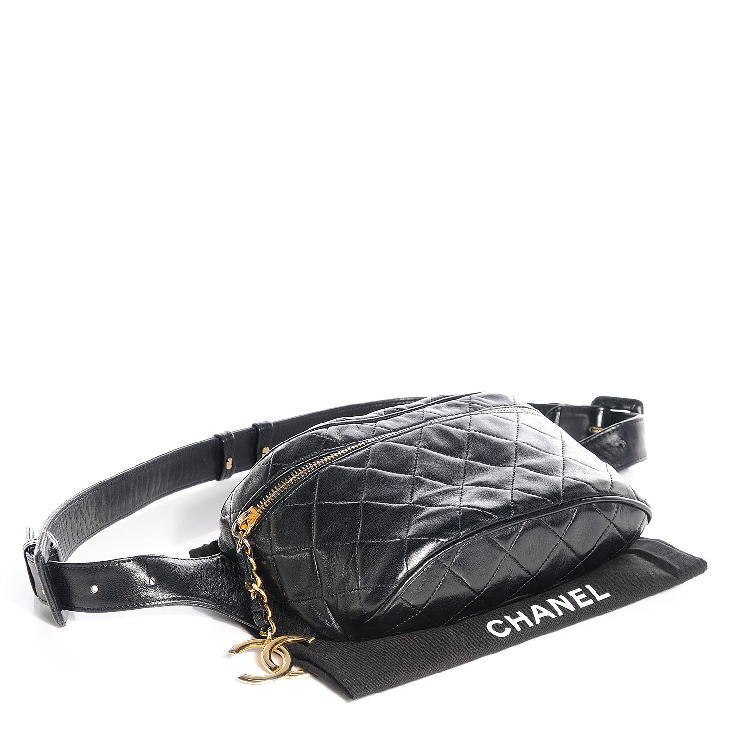 Chanel Lambskin Quilted Belt Bag Black 4 of 6