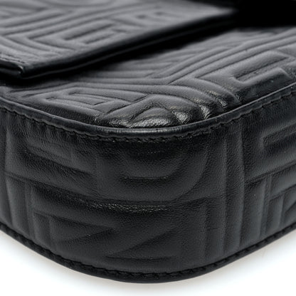 Fendi Nappa Logo Embossed Baguette Black 8 of 9