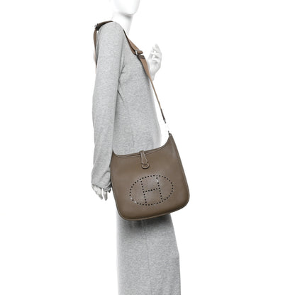 Hermes Taurillon Clemence Evelyne III PM Etoupe 2 of 11