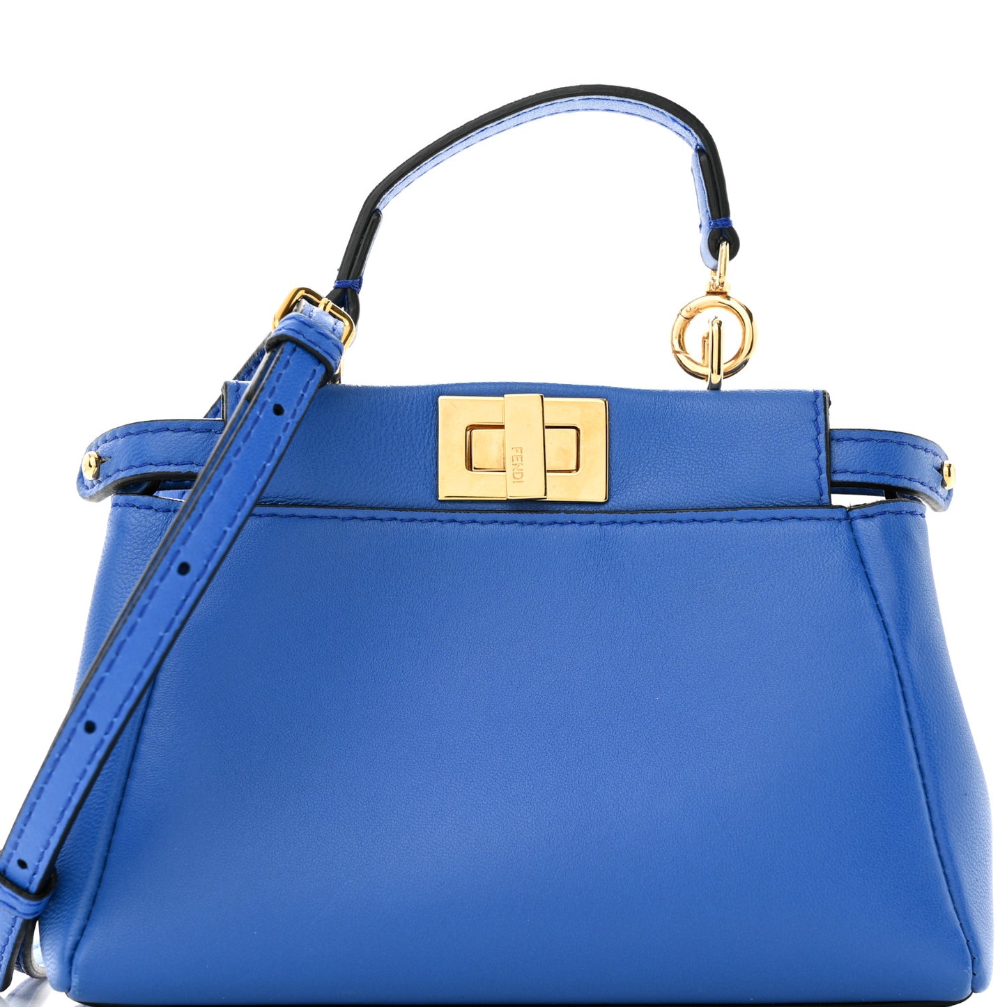 Shiny Nappa Micro Peekaboo Iconic Satchel Bluette