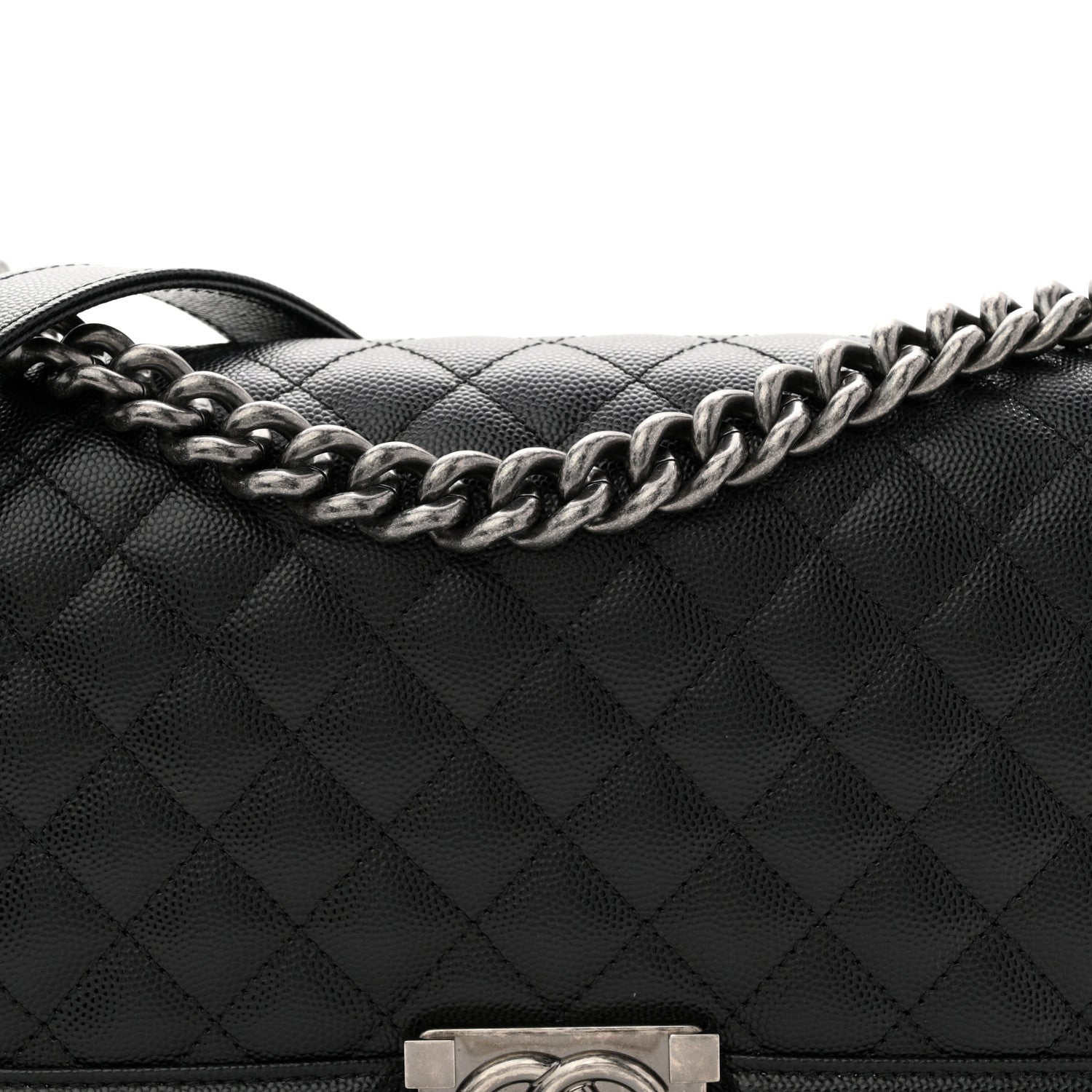 Chanel Caviar Quilted Medium Boy Flap Black 8 of 10