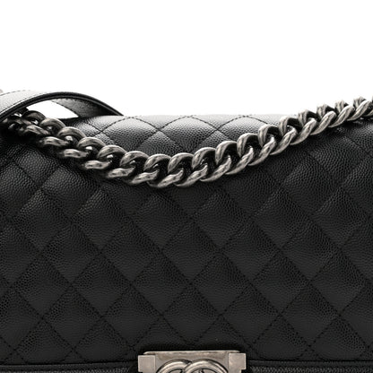 Chanel Caviar Quilted Medium Boy Flap Black 8 of 10