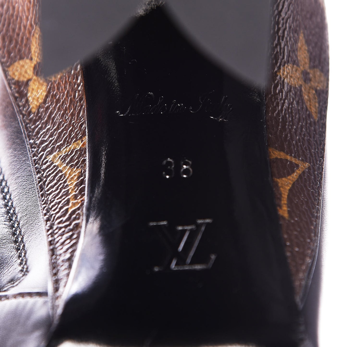 Calfskin Monogram Rodeo Queen Low Ankle Boots 38 Black