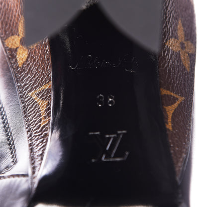 Louis Vuitton Calfskin Monogram Rodeo Queen Low Ankle Boots 38 Black 10 of 11