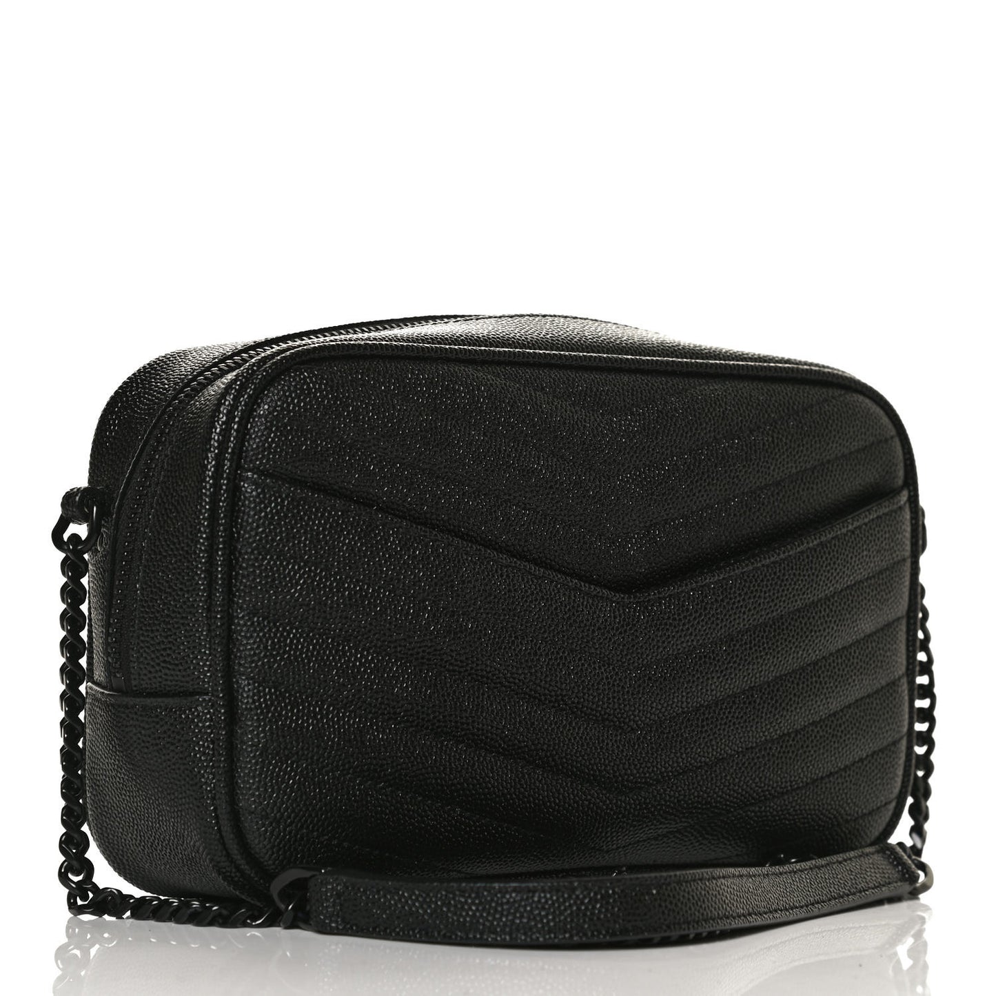 Grain De Poudre Matelasse Monogram Mini Lou Camera Bag Black