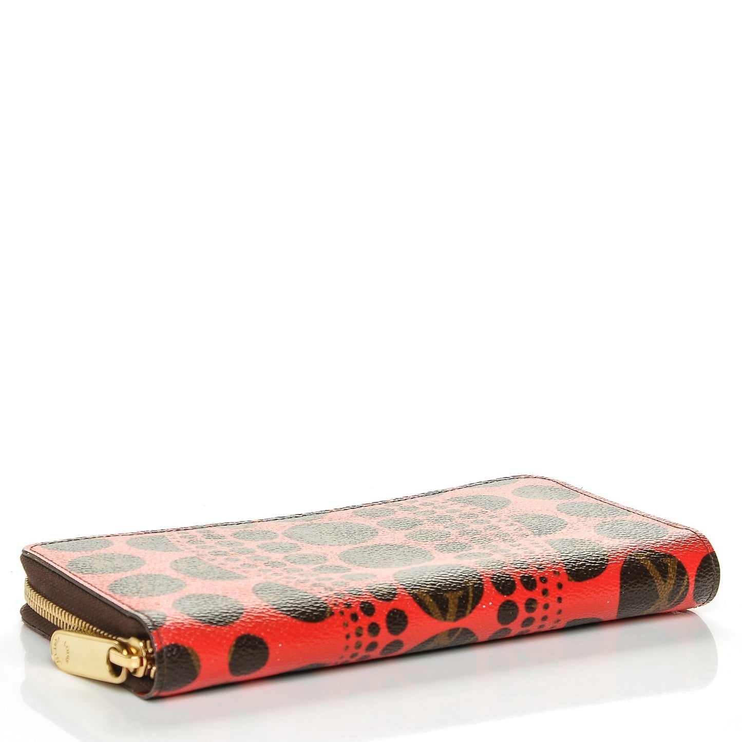 Monogram Kusama Pumpkin Dots Zippy Wallet Red