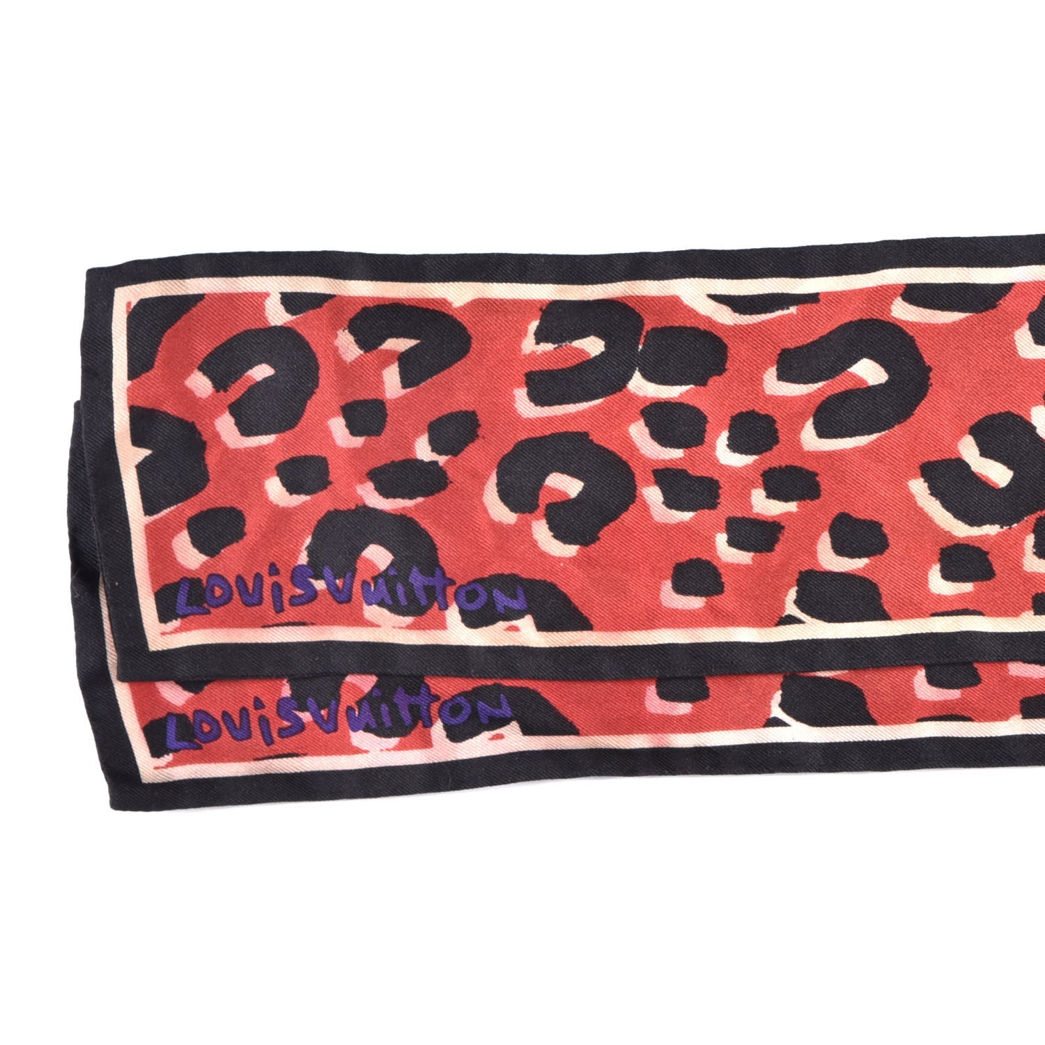 Louis Vuitton Silk Leopard Bandeau Rouge 2 of 3