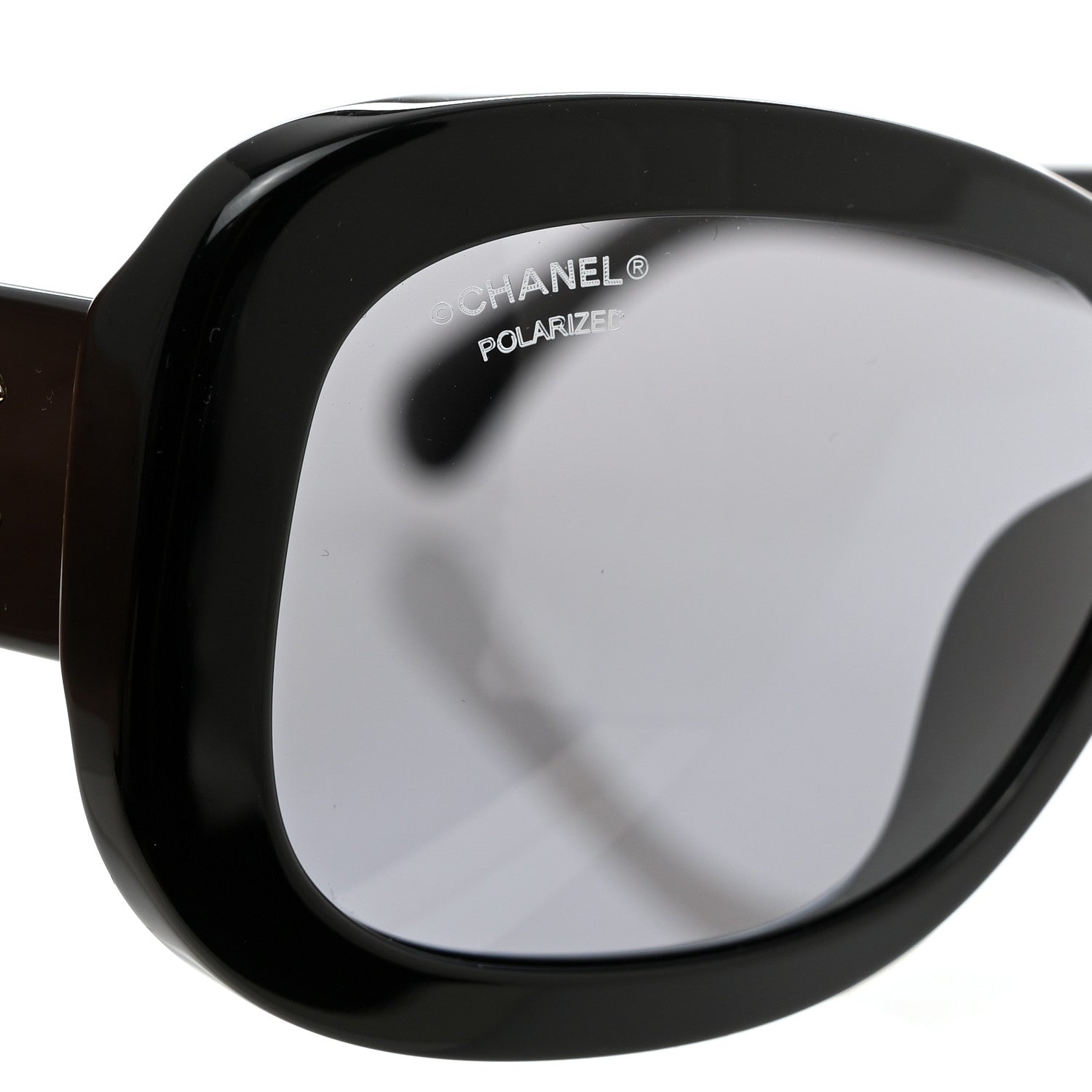 Chanel Acetate Polarized CC Sunglasses 5468-B-A Black 7 of 8