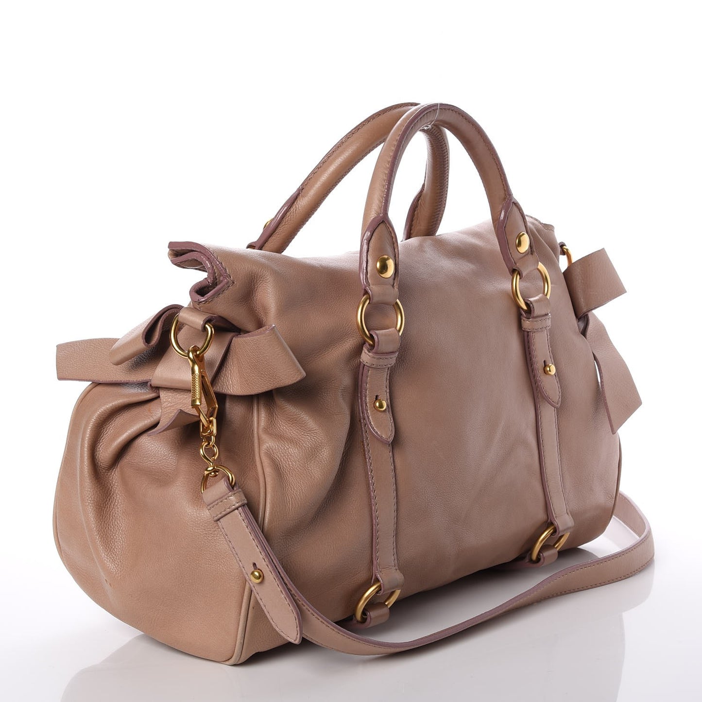 Vitello Medium Bow Bag Mughetto