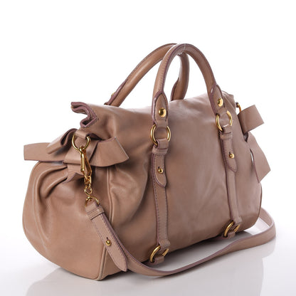 Miu Miu Vitello Medium Bow Bag Mughetto 3 of 17