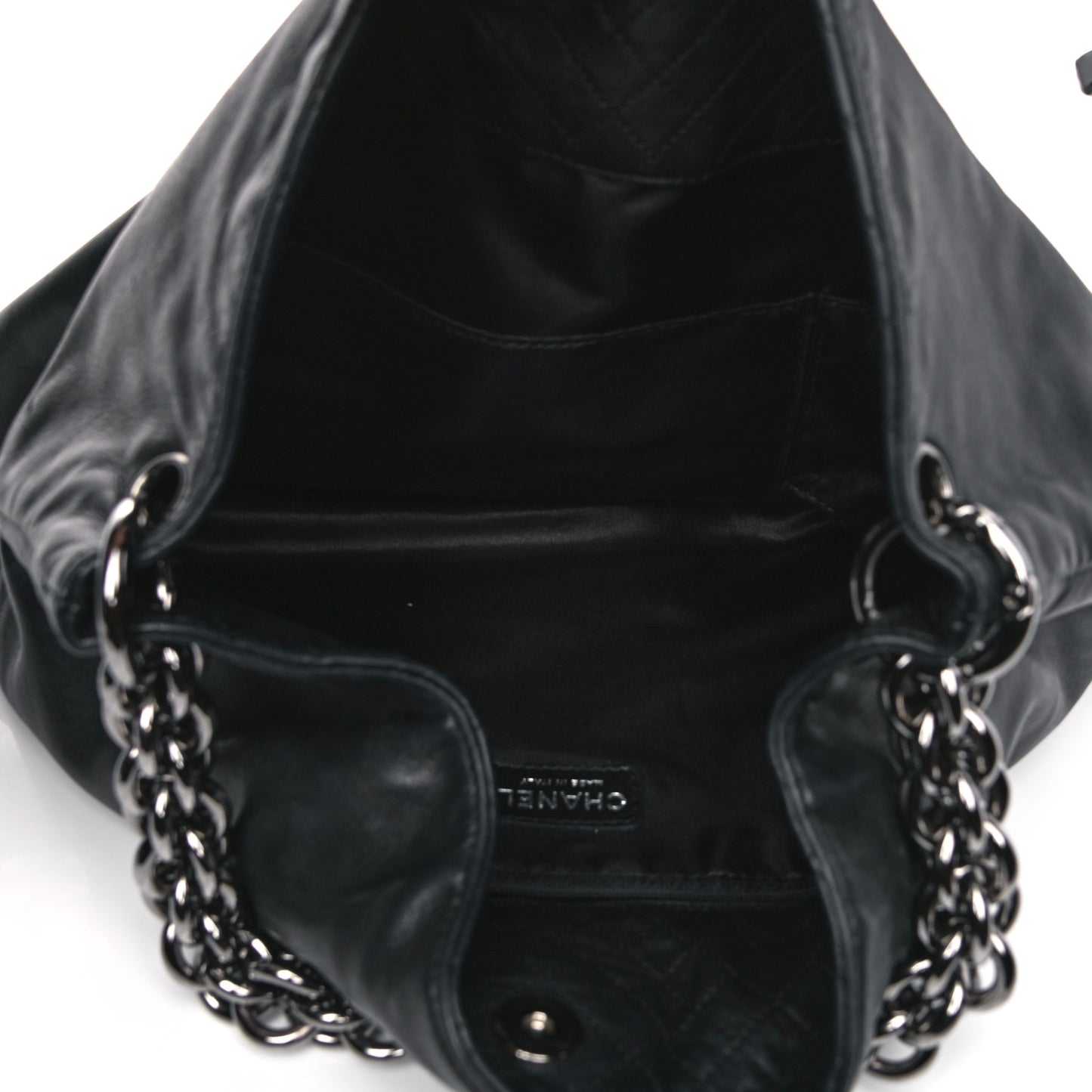 Lambskin Large Soft and Chain Hobo Black