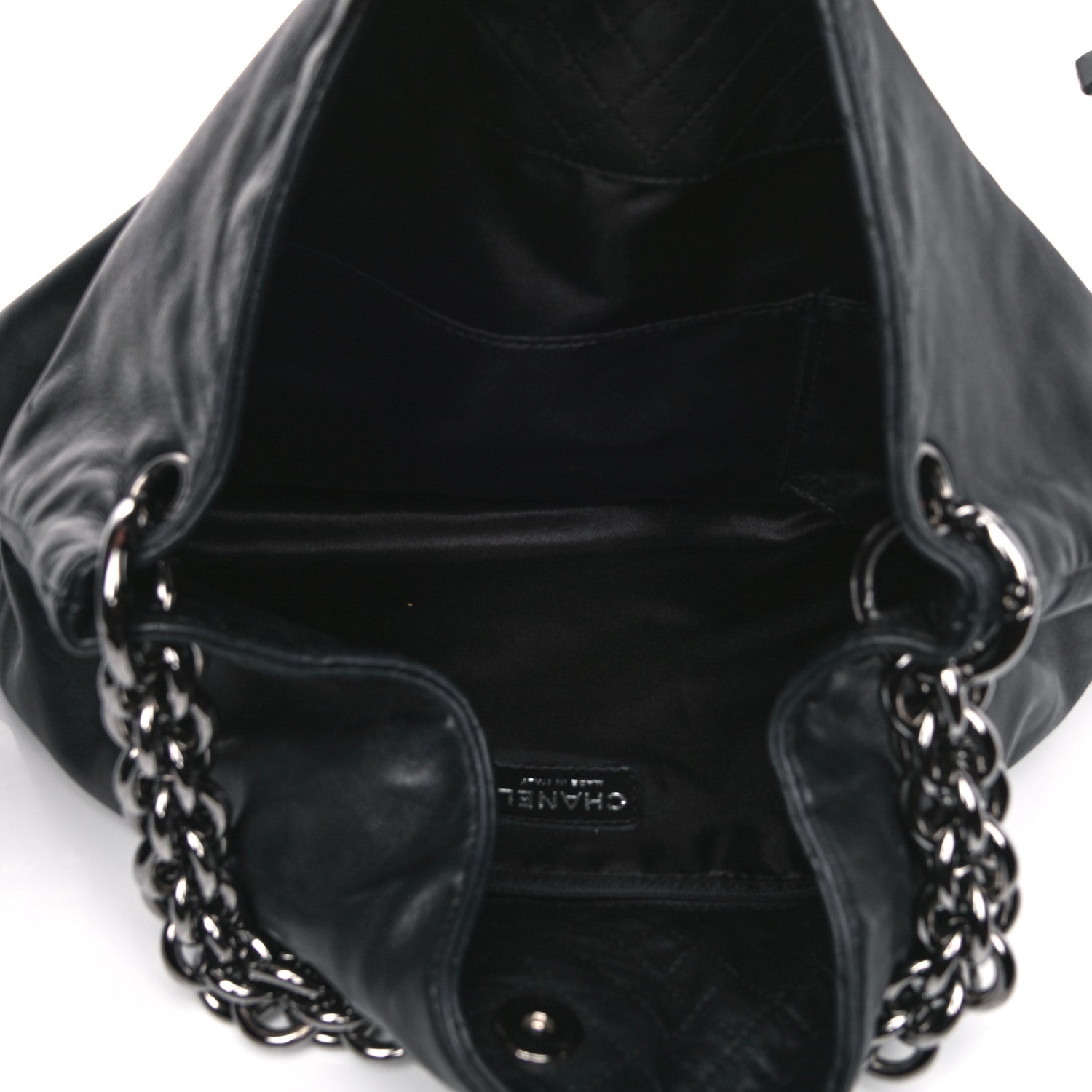 Chanel Lambskin Large Soft and Chain Hobo Black 5 of 12