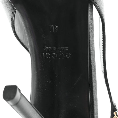 Gucci Malaga Kid 85mm Slingback Pumps 40 Black 7 of 10