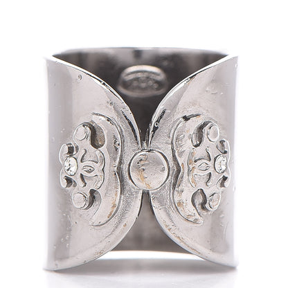 Chanel Ruthenium Crystal CC Ring 7.5 4 of 5