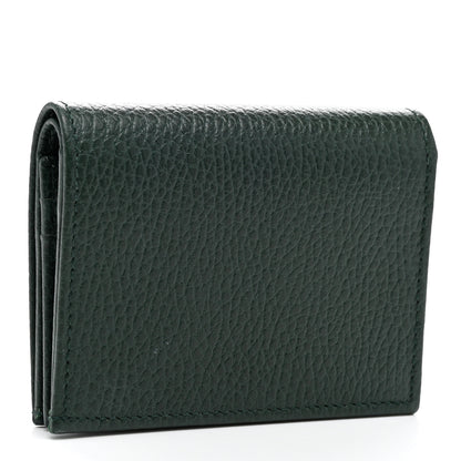 Gucci Calfskin Garden Bat Card Case Dark Green 3 of 7