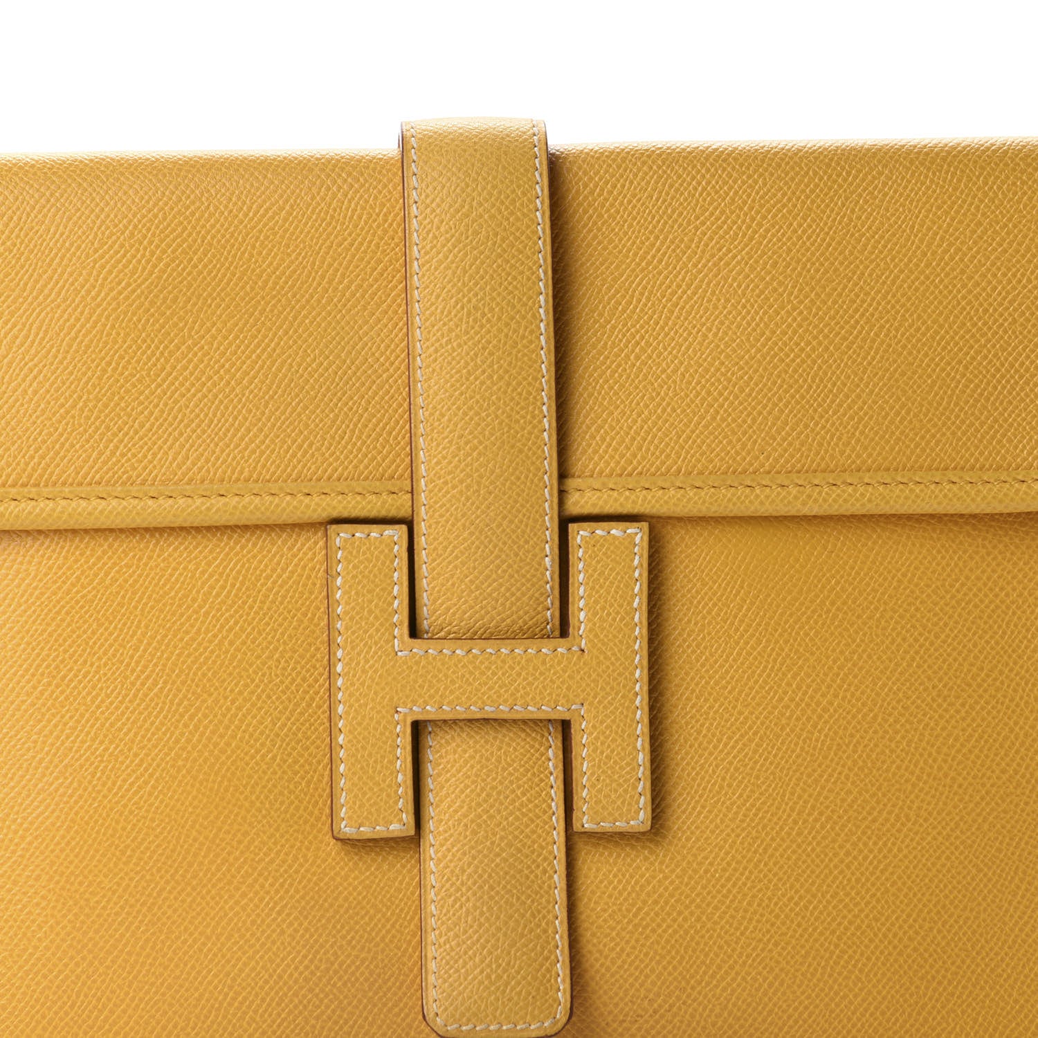 Hermes Courchevel Jige PM Clutch Jaune D'Or 10 of 10