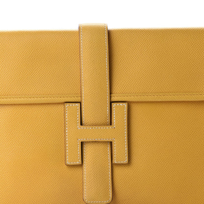 Hermes Courchevel Jige PM Clutch Jaune D'Or 10 of 10