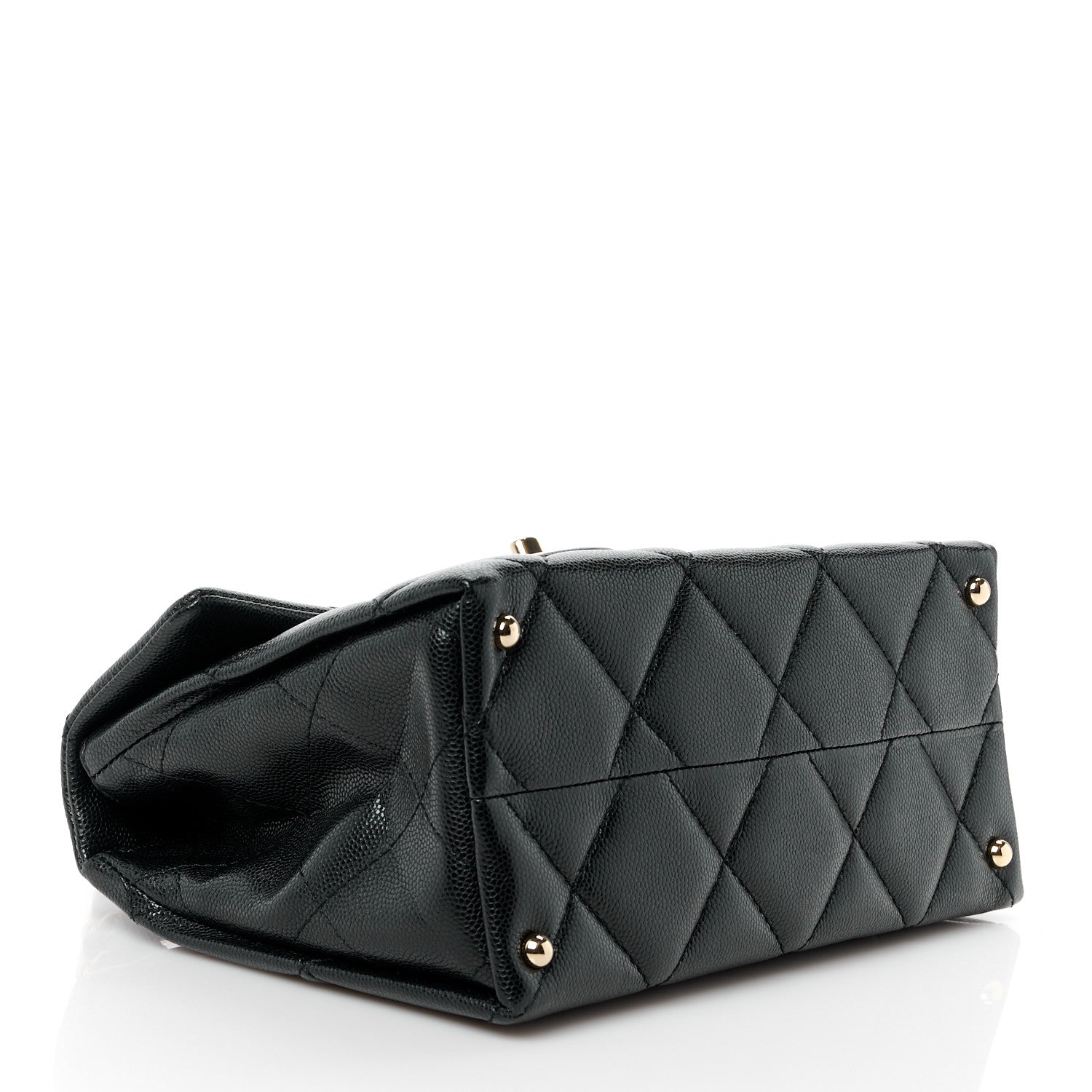 Chanel Caviar Quilted Mini Retro Twist Top Handle Flap Black 4 of 13