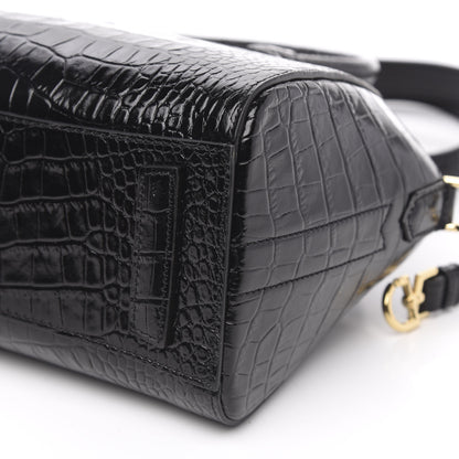 Givenchy Calfskin Crocodile Embossed Mini Antigona Black 9 of 9