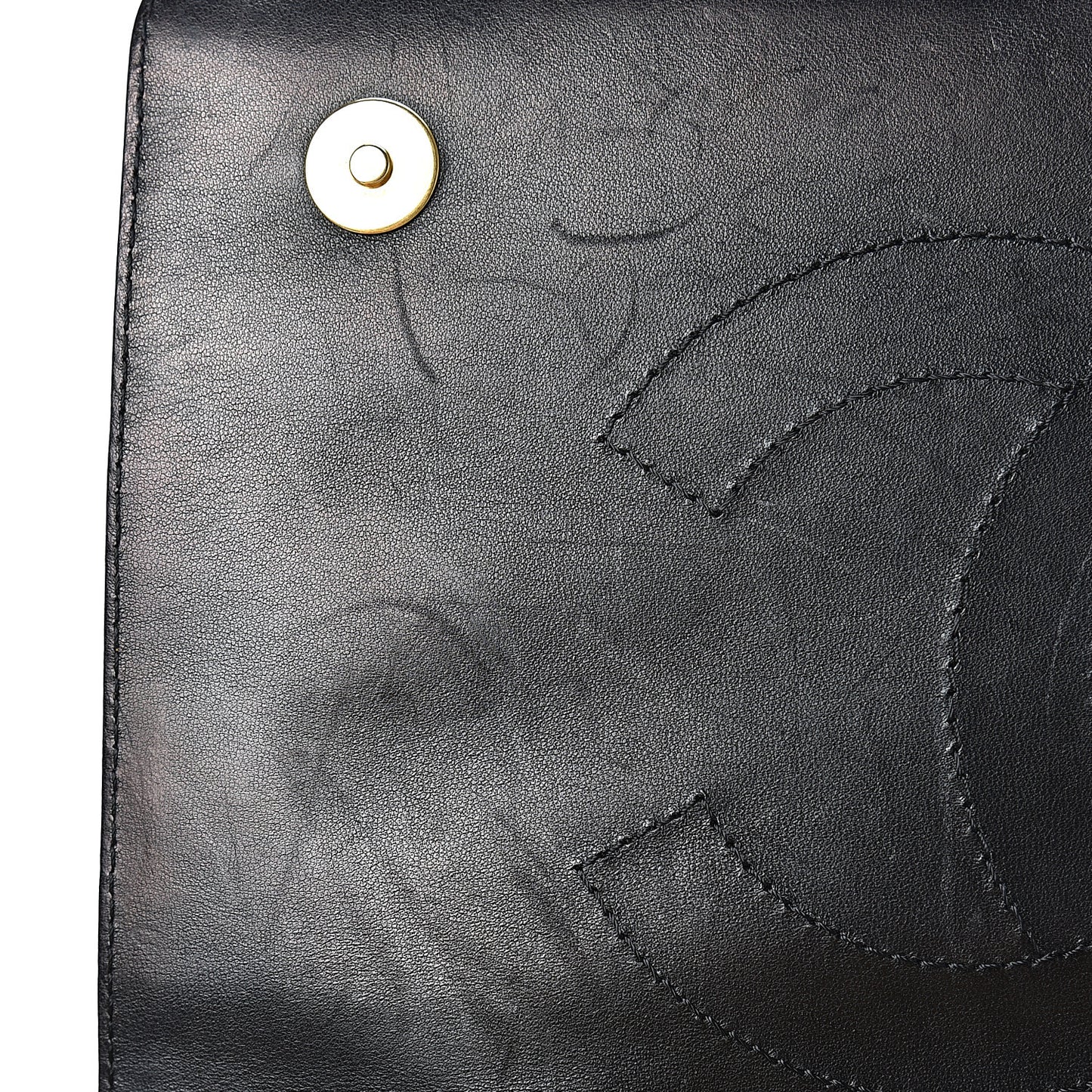 Lambskin Quilted Medium Diamond CC Flap Black