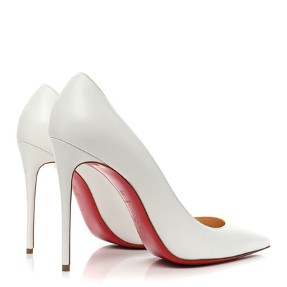 Christian Louboutin Calfskin Zarli So Kate 100 Pumps 39 White 4 of 7