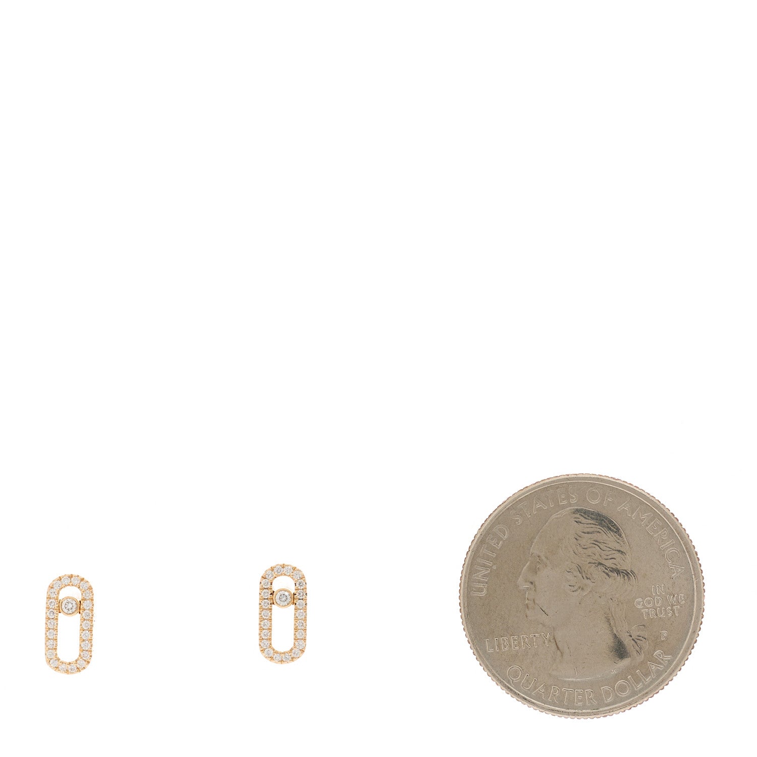 Messika 18K Rose Gold Diamond Move Uno Earrings 2 of 4