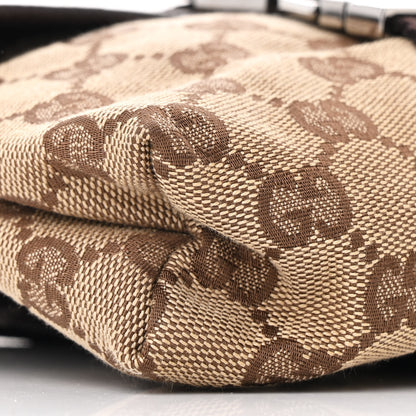 Gucci Monogram Waist Pouch Bag Dark Brown 9 of 10