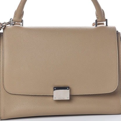 Celine Drummed Calfskin Suede Medium Trapeze Dune 9 of 9
