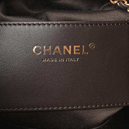 Chanel Suede Quilted Mini Chanel 25 Handbag Dark Brown 11 of 21