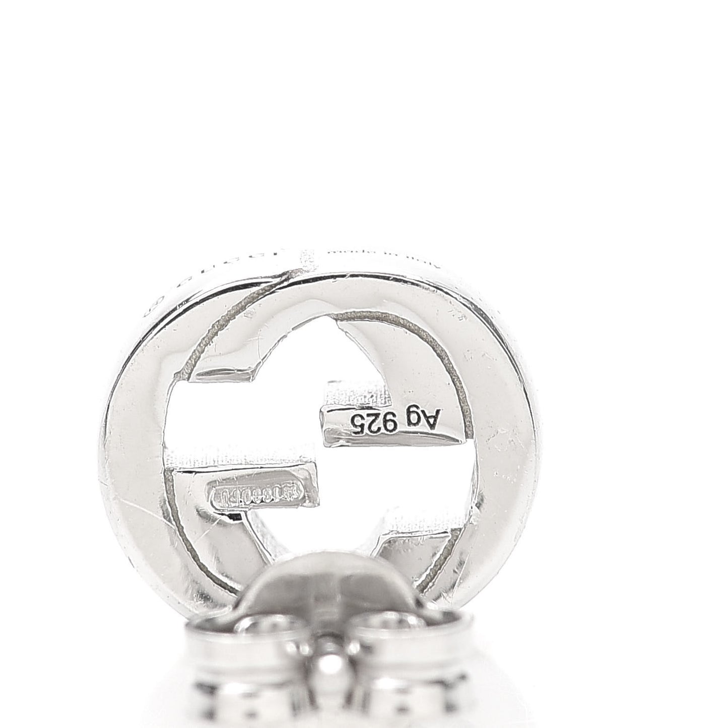 Sterling Silver Interlocking GG Stud Earrings