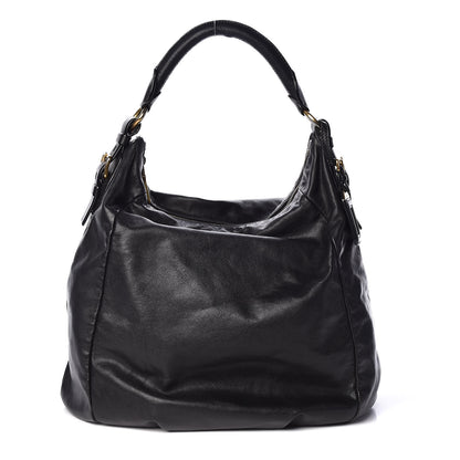 Prada Soft Calfskin Hobo Black 1 of 11
