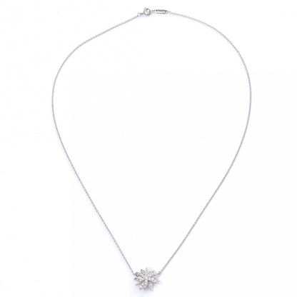 Tiffany Platinum Diamond Starburst Pendant Necklace 3 of 5