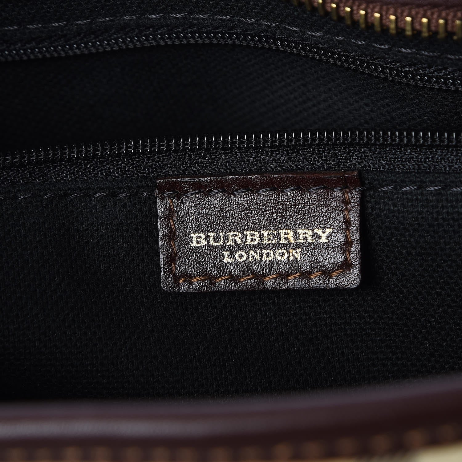 Burberry Haymarket Check Studded Tote Bag Chocolate 6 of 7