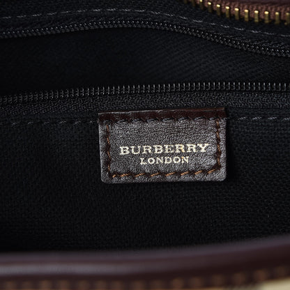 Burberry Haymarket Check Studded Tote Bag Chocolate 6 of 7