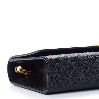 Saint Laurent Grain De Poudre Medium Classic Monogram Kate Satchel Black 6 of 15