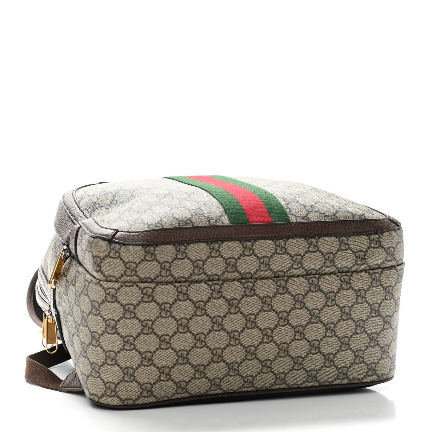GG Supreme Monogram Medium Ophidia Day Backpack Brown