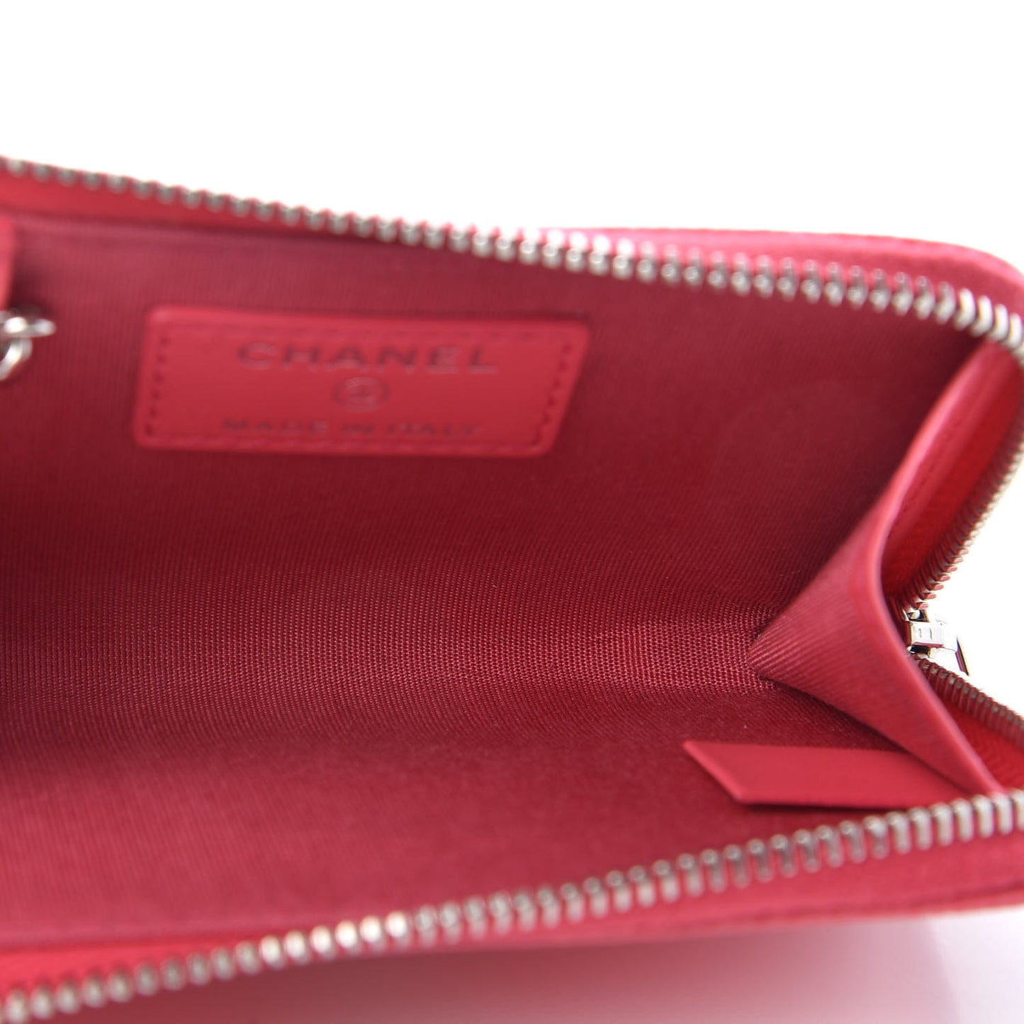 Caviar Camellia Embossed Key Holder Case Pink