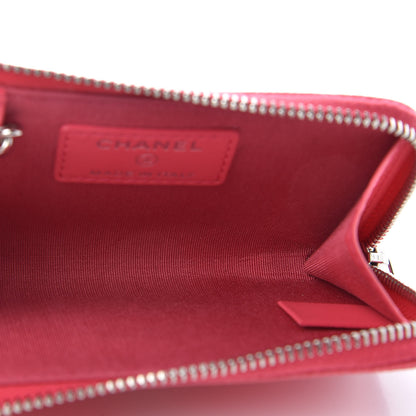 Chanel Caviar Camellia Embossed Key Holder Case Pink 5 of 8