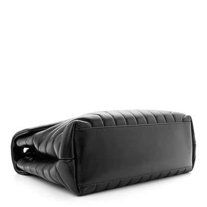 Saint Laurent Calfskin Y Quilted Monogram Monochrome Medium Loulou Chain Satchel Black 5 of 11
