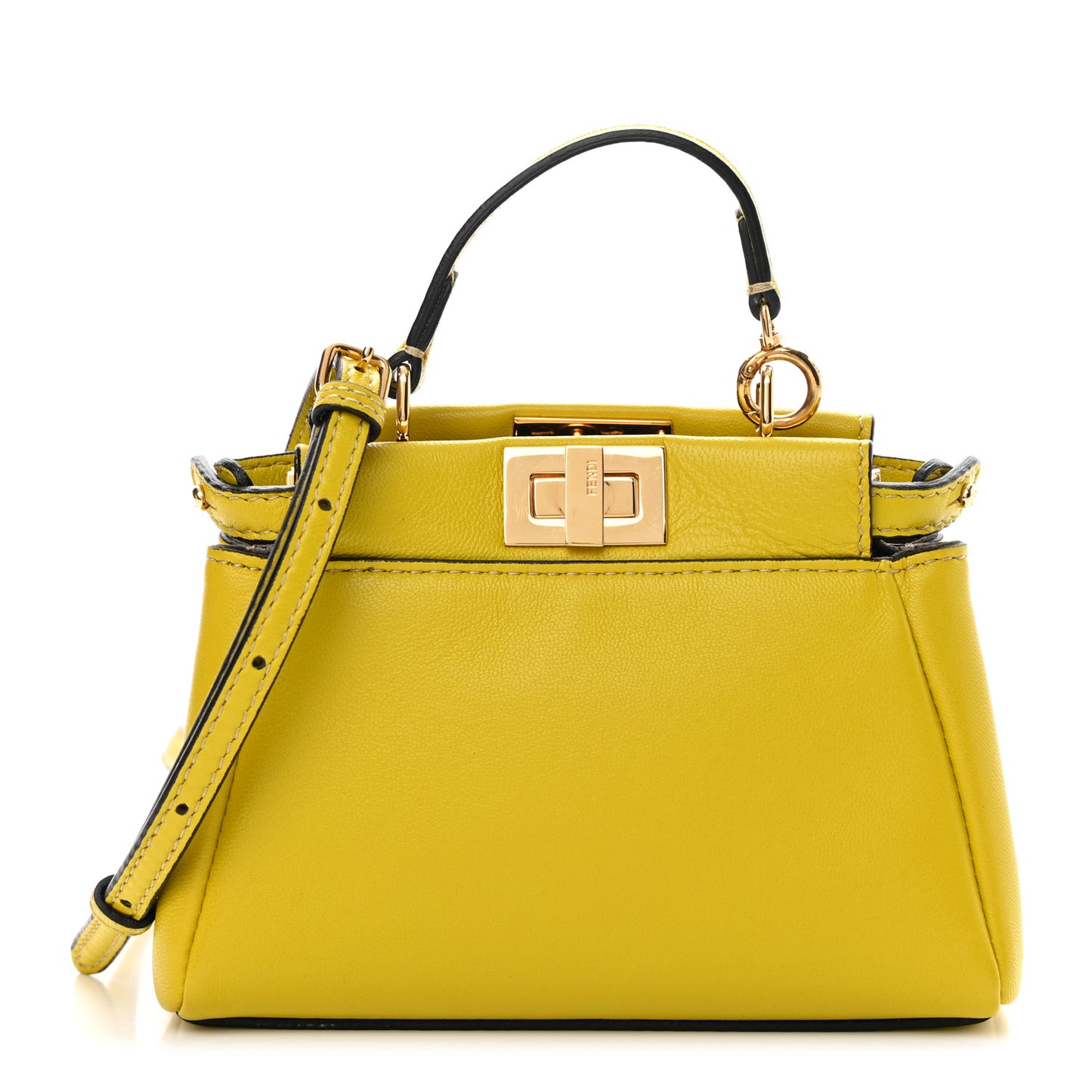 Shiny Nappa Micro Peekaboo Iconic Satchel Lime