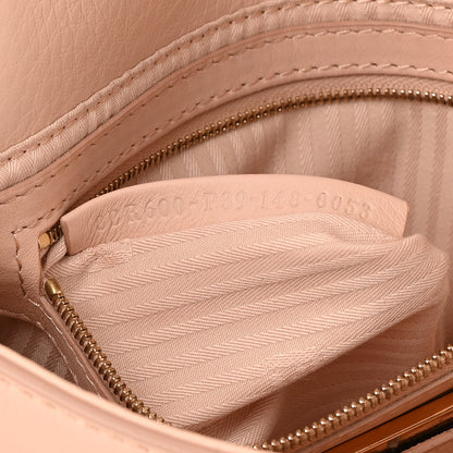 Fendi Vitello Enamel Interchangeable Strap Baguette Rosa Plaster 7 of 16