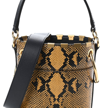 Chloe Python Embossed Calfskin Mini Roy Bucket Bag September Sun 7 of 9